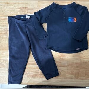 Patagonia Navy Kids' base layer set